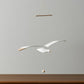 37" White And Natural Hanging Seagull Decorative Sculpture