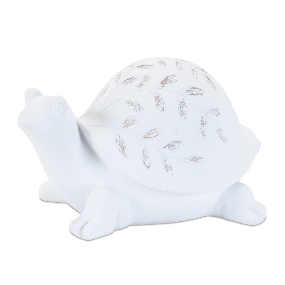 Set of Two White Polyresin Frog Figurine