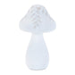 Set of Two White Polyresin Mushroom Tabletop Sculpture