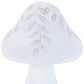 Set of Two White Polyresin Mushroom Tabletop Sculpture