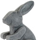 Set of Two Gray Polyresin Rabbit Figurine