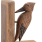 Set of Two Brown Wood Bird Decorative Bookends
