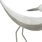 Set of Two White Polyresin Bird Figurine