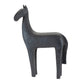 Set of Two Black Polyresin Horse Tabletop Sculpture