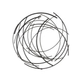 20" X 20" Black Abstract Metal Circle Hanging Dimensional Sculpture