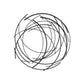 20" X 20" Black Abstract Metal Circle Hanging Dimensional Sculpture