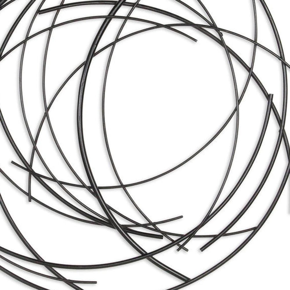 20" X 20" Black Abstract Metal Circle Hanging Dimensional Sculpture