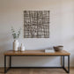 20" X 20" Black Abstract Lines Metal Square Hanging Dimensional Sculpture