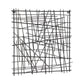 20" X 20" Black Abstract Lines Metal Square Hanging Dimensional Sculpture