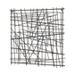 20" X 20" Black Abstract Lines Metal Square Hanging Dimensional Sculpture