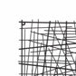 20" X 20" Black Abstract Lines Metal Square Hanging Dimensional Sculpture