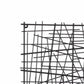 20" X 20" Black Abstract Lines Metal Square Hanging Dimensional Sculpture