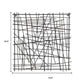 20" X 20" Black Abstract Lines Metal Square Hanging Dimensional Sculpture