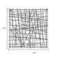 20" X 20" Black Abstract Lines Metal Square Hanging Dimensional Sculpture