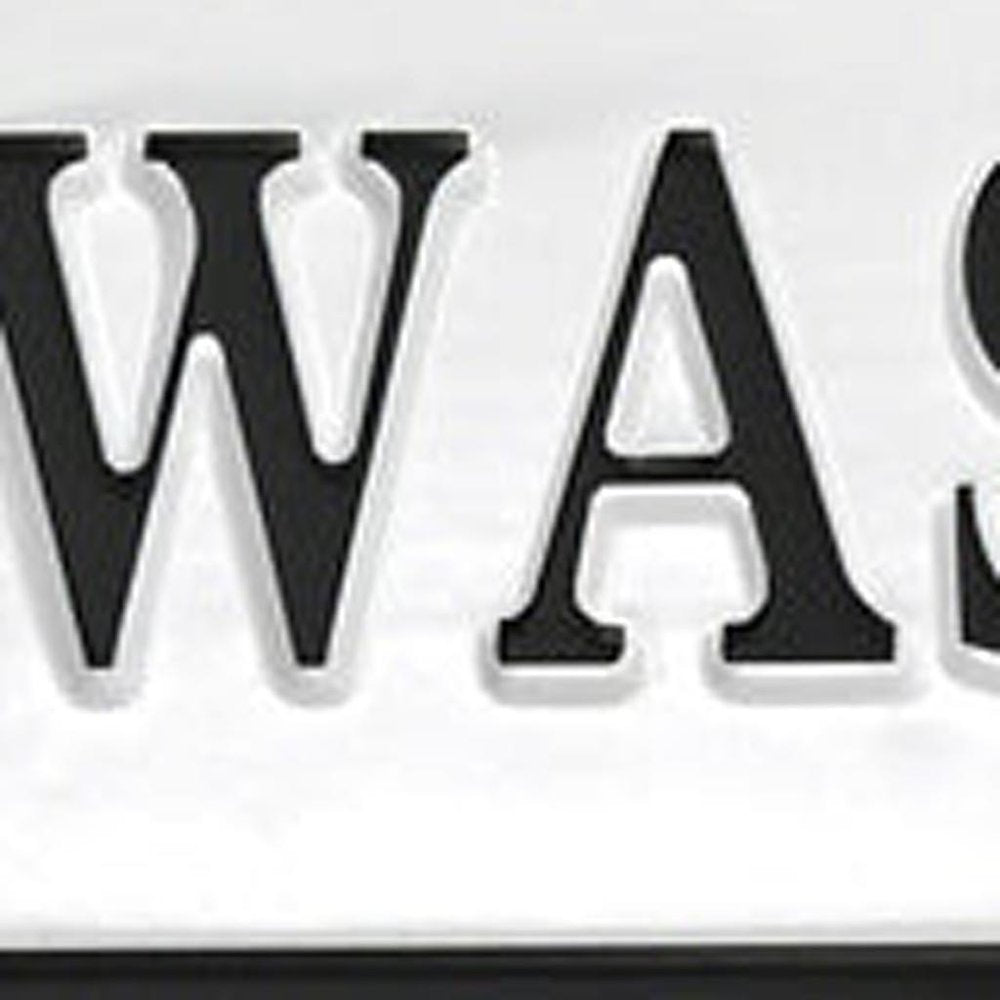 10" X 36" White And Black Wash Dry Fold Metal Wall Decor