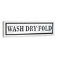 10" X 36" White And Black Wash Dry Fold Metal Wall Decor