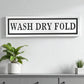 10" X 36" White And Black Wash Dry Fold Metal Wall Decor