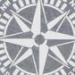 17" X 17" Gray Compass Galvanized Metal And Wood Square Framed Art