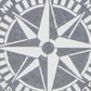 17" X 17" Gray Compass Galvanized Metal And Wood Square Framed Art