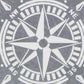 17" X 17" Gray Compass Galvanized Metal And Wood Square Framed Art