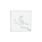 10" X 10" White Bird Metal Square Hanging Wall Decor