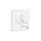 10" X 10" White Bird Metal Square Hanging Wall Decor