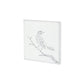 10" X 10" White Bird Metal Square Hanging Wall Decor