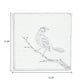 10" X 10" White Bird Metal Square Hanging Wall Decor