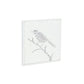 10" X 10" White Bird Metal Square Hanging Wall Decor
