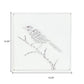 10" X 10" White Bird Metal Square Hanging Wall Decor