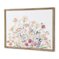 24" X 32" Natural And White Flower Bouquet Metal And Wood Framed Art