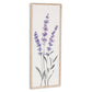 32" X 12" Natural White And Lavender Floral Wood Framed Art