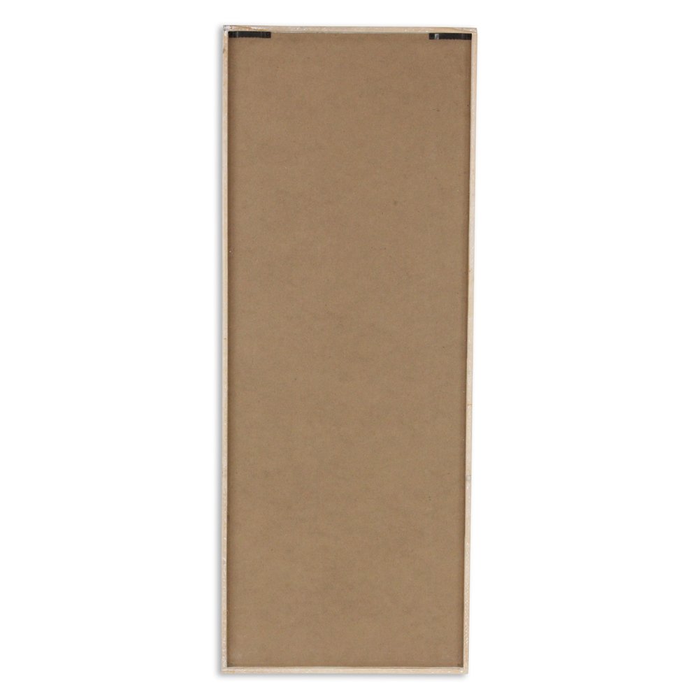 32" X 12" Natural White And Lavender Floral Wood Framed Art