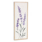32" X 12" Natural White And Lavender Floral Wood Framed Art