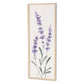 32" X 12" Natural White And Lavender Floral Wood Framed Art