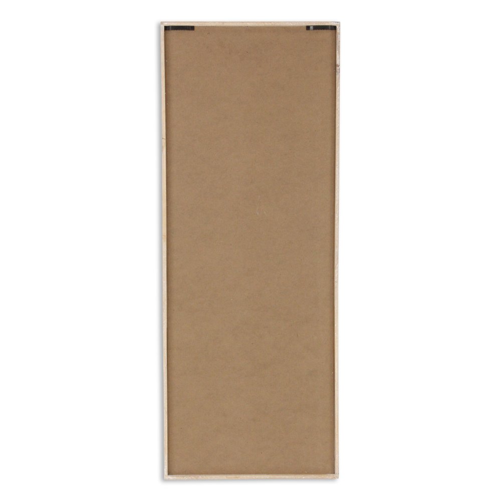 32" X 12" Natural White And Lavender Floral Wood Framed Art