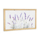 16" X 26" Natural White And Lavender Floral Wood Framed Art