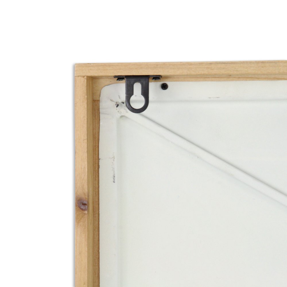 16" X 26" Natural White And Lavender Floral Wood Framed Art