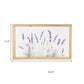 16" X 26" Natural White And Lavender Floral Wood Framed Art