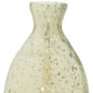Set of Three Sage Green Seeded Bubble Glass Table Vases