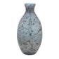 Set of Three Blue And Gray Seeded Glass Table Vases