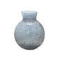 Set of Three Blue And Gray Seeded Glass Table Vases