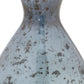 Set of Three Blue And Gray Seeded Glass Table Vases