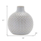 Set of Four Natural And Off White Ceramic Bud Vases With Sculptural Details