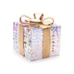 Set of Three Clear And Gold Decorative Boxes With LED