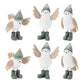 Set of Six White And Beige Resin Bird Figurine
