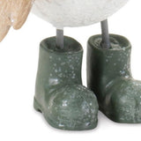 Set of Six White And Beige Resin Bird Figurine