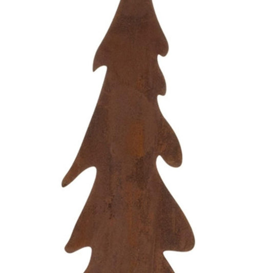Set of Three Brown Iron Trees Christmas Christmas Trees Tabletop Sculpture