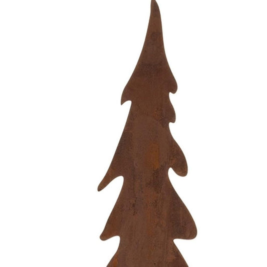 Set of Three Brown Iron Trees Christmas Christmas Trees Tabletop Sculpture