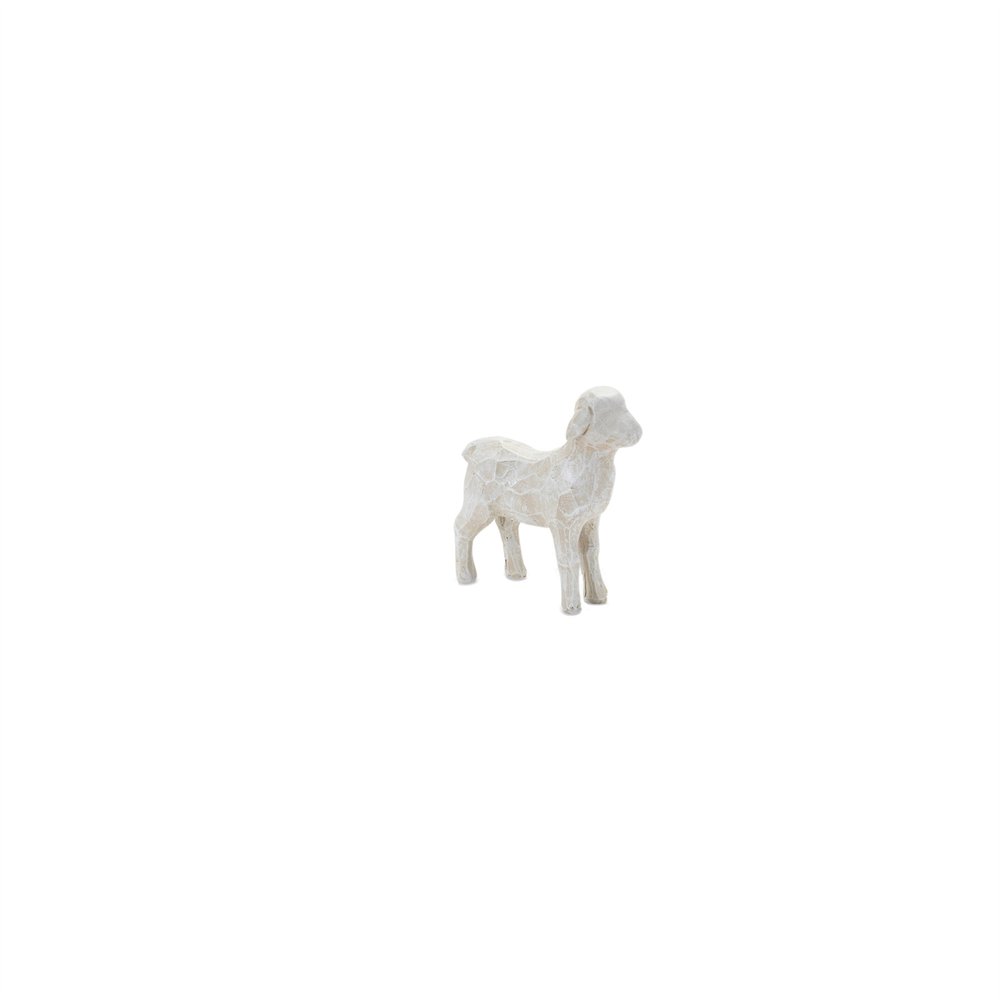 Set of Nine Beige And Gold Polyresin Figurine